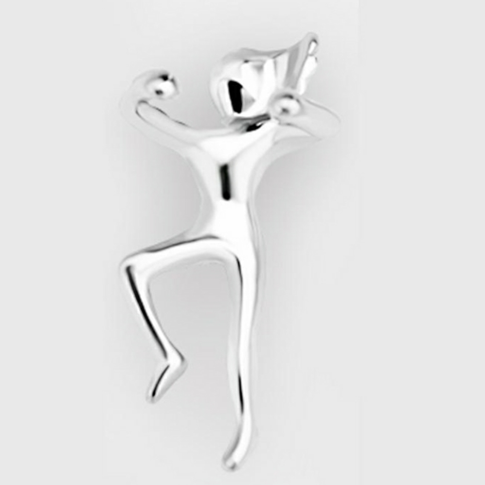 Adorable Person Ear Cuff- silver plated - Picture 3 of 5